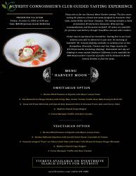 NutriFit's Connoisseur’s Club  Virtual Guided Tasting Experience